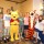 Arrival Group meeting Winnie the Pooh and Tigger in the UK Pavilion